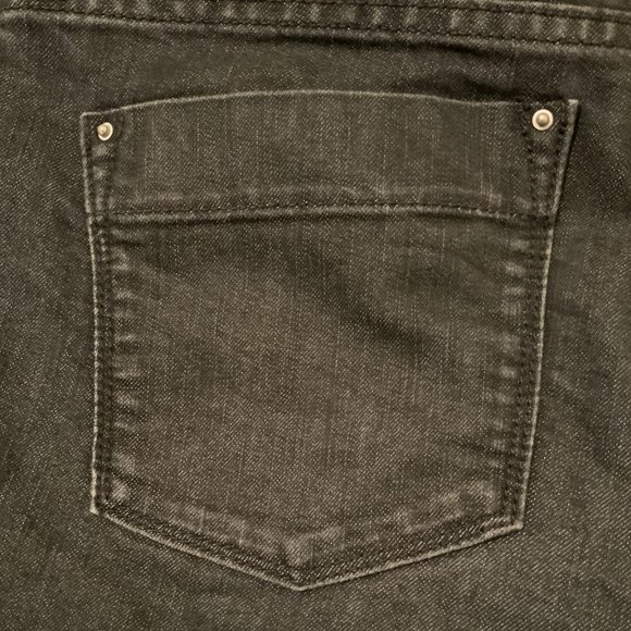 Banana Republic Wide At Waist Adjustable Pocket Button Zip Women 10 R Black - Picture 6 of 9